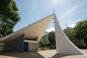 Textures Prints: Our chapel Mrs. Fatima, city, Distrito Federal, Brasilia, Brazil