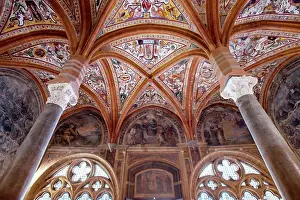 Columns Prints: The chapter room, monumental complex of San Lorenzo Maggiore, Naples, Campania, Italy