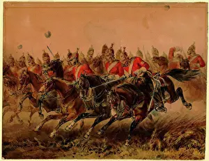 Siege Prints: The Charge of the Light Brigade during the Battle of Balaclava by Hayes