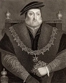 Grandfather Prints: Charles Brandon, 1st Duke of Suffolk (1484-1545) English soldier and statesman