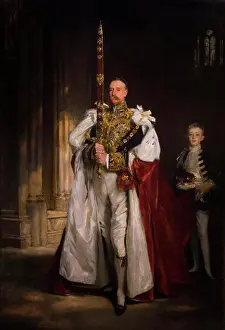 Period Costume Prints: Charles Stewart; Sixth Marquess of Londonderry; Carrying the Great Sword of State at the Coronation of King Edward VII;