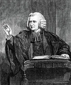 Aug07 Prints: Charles Wesley (1707-88) English preacher and hymn writer