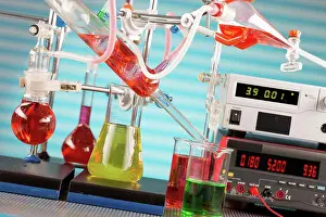 Analysis Prints: Chemistry experiment in the laboratory