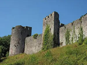 Fortifications Prints: Chepstow Castle ruins in Chepstow, UK