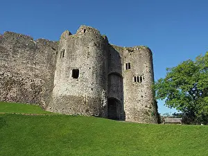 Mediaeval Prints: Chepstow Castle ruins in Chepstow, UK