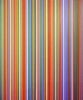 Stripes Prints: Cherry Autumn; 1983 by Bridget Riley born 1931