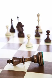 Panel Prints: Chessmen on a chessboard, Sweden