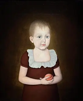 One Child Only Prints: Child with a Peach; about 1810 Oil on canvas John Brewster; Jr. American; 1766-1854