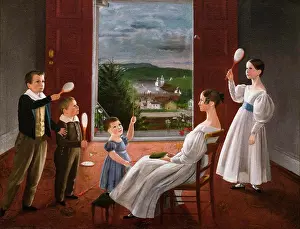 Daughter Prints: The Children of Nathan Starr 1835 Oil on canvas Ambrose Andrews ca. 1801-1877
