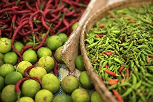 Market Prints: Chillies in market in Pulua Weh, Sumatra, Indonesia, Southeast Asia