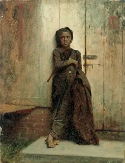 Traditional Prints: The Chimney Sweep 1863 Eastman Johnson (1824-1906 American) Oil On Burlap Christie's Images