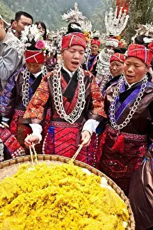 Singing Prints: China, Guaizhau, Xidong, Miao people and traditional rice for Sisters Meal Festival
