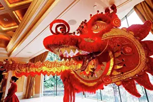 Chinese Prints: China, Macau, Wynn Hotel and Casino, Giant Chinese Dragon