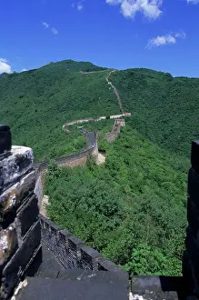 Beijing Prints: China, Near Beijing, Great Wall At Mutianyu