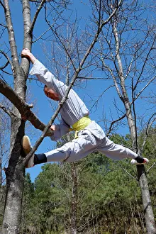 Al Fresco Prints: China, Yunnan, Dali Wu, Wei si Buddhist temple, shao lin monk training