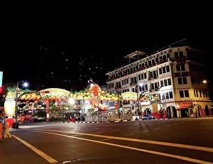 City Location Prints: Chinese New Year celebration on a street, Singapore