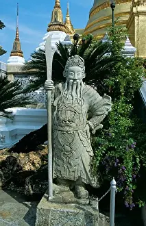 Orient Prints: Chinese statue, Grand Palace, Bangkok, Thailand