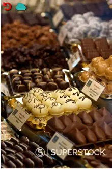 North Rhine Westphalia Prints: Chocolate shop at the Schokoladen museum, Cologne, North Rhine Westphalia, Germany, Europe