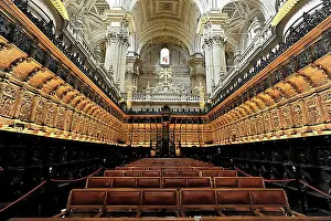 The 1200s Prints: Choir area, Catedral de Jaen, Jaen Cathedral from the 13th century