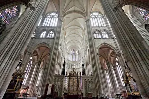 Notre Dame Prints: Choir In The Transept Of Notre-Dame D'amiens Cathedral, Amiens, Somme, France