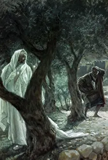 Glowing Prints: Christ Appearing to Peter James Tissot (1836-1902/ French) Watercolor on Paper