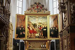 Sanctuaries Prints: Christ on the cross, altarpiece by Lucas Cranach the Younger