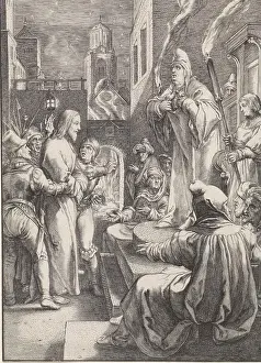 Courtyard Prints: Christ being led before the high priest Caiaphas