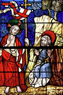 Stained Glass Prints: Christ Before Pilate, Life of Jesus Christ and the Virgin Mary
