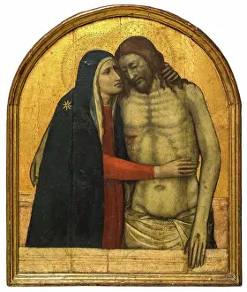 Adult Sonly Prints: 'Christ in the Tomb and the Virgin 1377 Tempera and tooled gold on panel by Niccolò di Pietro Gerini