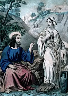Halo Prints: Christ and the Woman of Samaria at Jacob's Well