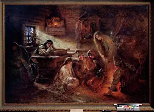 Christmas Eve fortune telling by Makovsky