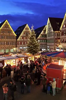 Large Group Prints: Christmas Fair in the Market Place
