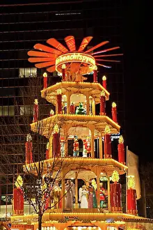 Luminous Prints: Christmas pyramid, Christmas market