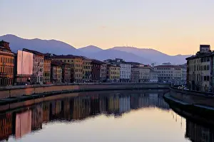 Gothic Prints: the church of Pisa, tuscany, italy, beside the arno river