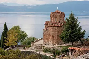 Unesco Prints: Church Of St. Jovan (St. John The Theologian) At Kaneo And Ohrid Lake At Sunset