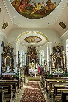 Bavaria Prints: Church of St. Martin, Missen-Wilhams, Allgaeu, Bavaria, Germany, Europe