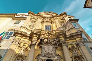 Frescoes Prints: Church of St Mary Magdalene in the old city, Rome, Italy