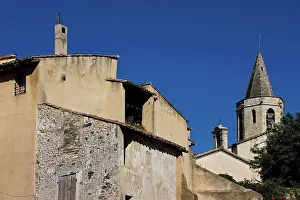 Afrasia Prints: Church in the village of Mazan Vaucluse Provence France