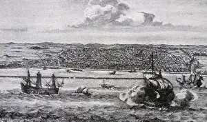 Conquered Prints: City of Bantam in Java. Owned by the Dutch East India Company in South East Asia (Indonesia)