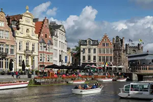 Flanders Prints: The city of Ghent in Belgium. Founded in the 10th century