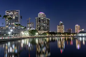Petersburg Prints: City skyline at twilight in St. Petersburg, Florida, USA