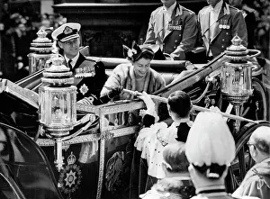 Prince Phillip Prints: City Sword Presented To The Queen At Temple Bar - Traditional ceremony at Temple Bar
