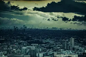 Heavy Prints: A city of Tokyo covered with clouds A city of Tokyo covered with clouds