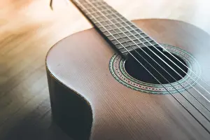 Folk Prints: Classical guitar and strings, professional instrument