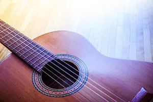 Folk Prints: Classical guitar and strings, professional instrument
