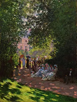 Large Group Of People Prints: Claude Monet; French; Paris 1840-1926 Giverny; The Parc Monceau; 1878; Oil on canvas