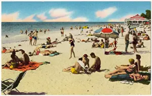Clearwater Beach, Clearwater, Florida, Beaches, Tichnor Brothers Collection, postcards of the United States