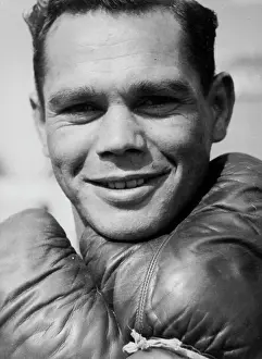 Boxer Prints: Clem Sands who meets Harry Hayes at the stadium on Monday night. August 31, 1948
