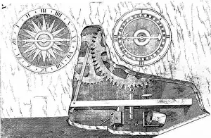 Physics Prints: Clepsydra: in which the escapement was operated by the weight of water in different tanks