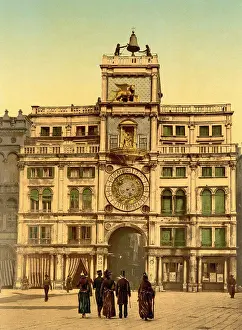 Street Scene Prints: Clock Tower, Piazza San Marco, Venice